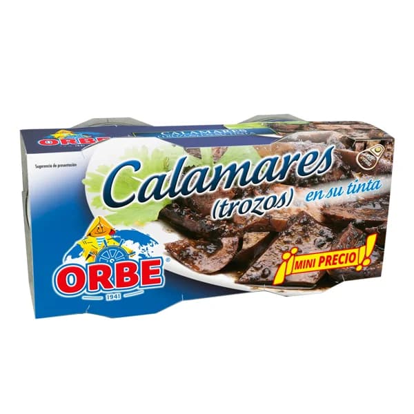 ORBE Calamares en trozos en su tinta pack 2 x 51 g. - 0.1 kg - Imagen del producto en Findit