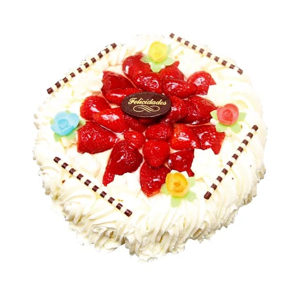 Tarta de nata con fresas, 1200g. - 1.2 kg - Imagen del producto en Findit