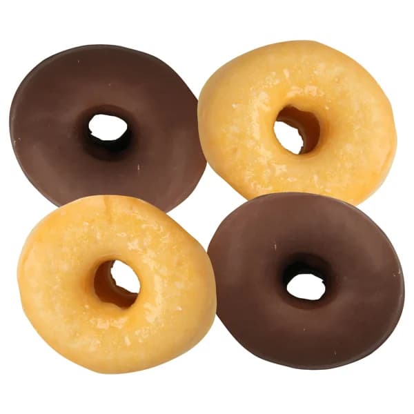 Rosquillas mixtas (2 clásicas de azucar y 2 recubiertas de chocolate bombón) - 0.22 kg - Imagen del producto en Findit