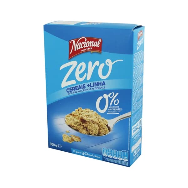 NACIONAL Cereales de lino con copos de arroz y trigo Zero 0% azúcares añadidos 300 g. - 0.3 kg - Imagen del producto en Findit
