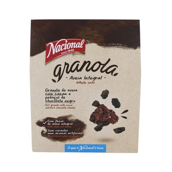 NACIONAL Cereales granola de avena integral con chocolate 300 g. - 0.3 kg - Imagen del producto en Findit
