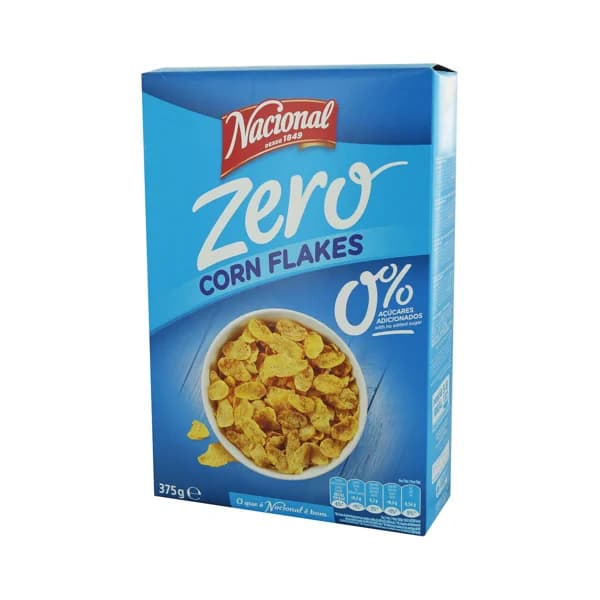 NACIONAL Cereales Corn Flakes Zero sin azúcares añadidos 375 g. - 0.38 kg - Imagen del producto en Findit