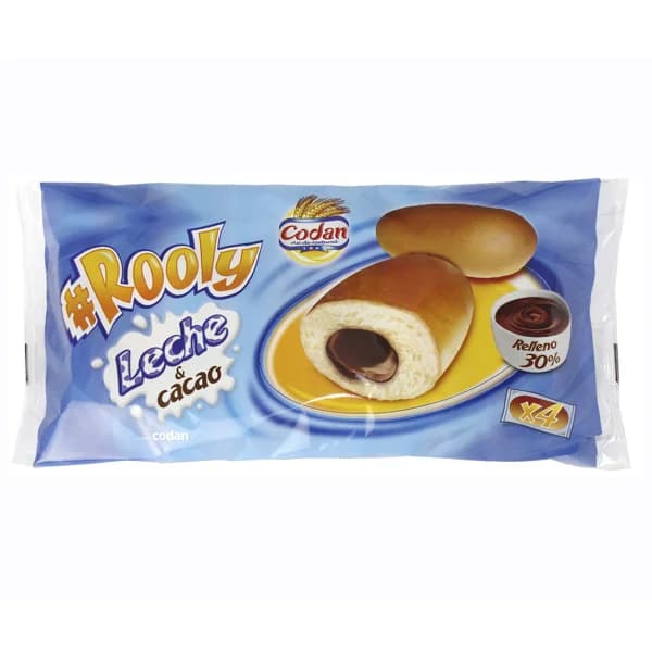 CODAN Rooly Bollitos rellenos de cacao 4 uds x 152 g. - 0.15 kg - Imagen del producto en Findit