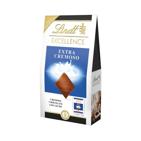 LINDT Excellence Mini tabletas de chocolate con leche 130 g. - 0.13 kg - Imagen del producto en Findit