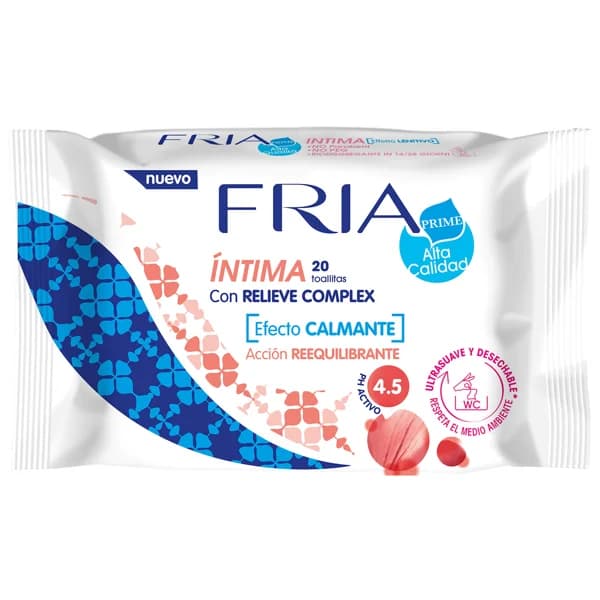 FRIA Toallitas para la higiene íntima con relieve complex y acción reequilibrante y calmante FRIA 20 uds. - 1 ud - Imagen del producto en Findit