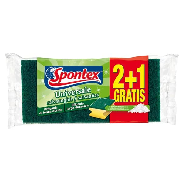 Estropajos de fibra con esponja SPONTEX UNIVERSALE 3 uds. - 1 ud - Imagen del producto en Findit
