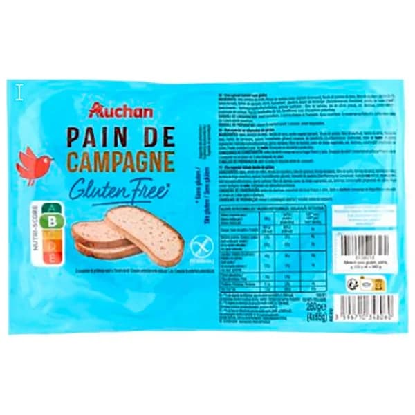 PRODUCTO ALCAMPO Pan de molde rustico sin gluten 260 g. - 0.26 kg - Imagen del producto en Findit