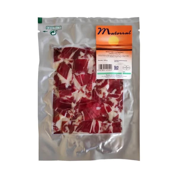 MATORRAL Virutas curadas de jamón y paleta (50% cerdo blanco, 50% cerdo ibérico) MATORRAL 150 g. - 0.15 kg - Imagen del producto en Findit