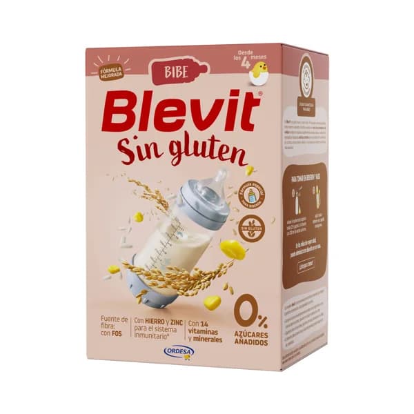 BLEVIT Bibe Papilla de cereales sin gluten, fórmula especial para biberón, a partir de 4 meses 500 g. - 0.5 kg - Imagen del producto en Findit