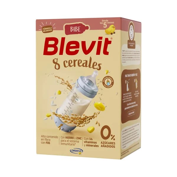 BLEVIT Bibe Papilla de 8 cereales, fórmula especial para biberón, a partir de 5 meses 500 g. - 0.5 kg - Imagen del producto en Findit