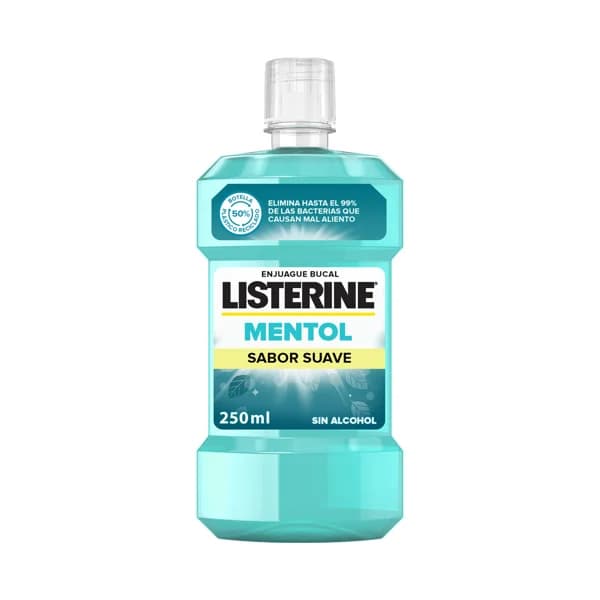 LISTERINE Enjuage bucal de uso diario sin alcohol, con sabor suave a mentol LISTERINE 250 ml. - 0.25 l - Imagen del producto en Findit