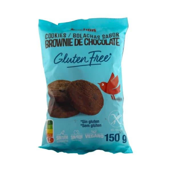 PRODUCTO ALCAMPO Cookies (galletas) con sabor a brownie de chocolate, elaboradas sin gluten ni lactosa 150 g. - 0.15 kg - Imagen del producto en Findit
