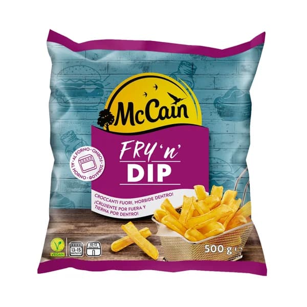 McCAIN Patatas con corte curvado, prefritas y ultracongeladas McCAIN Fry 'n'n dip 500 g. - 0.5 kg - Imagen del producto en Findit