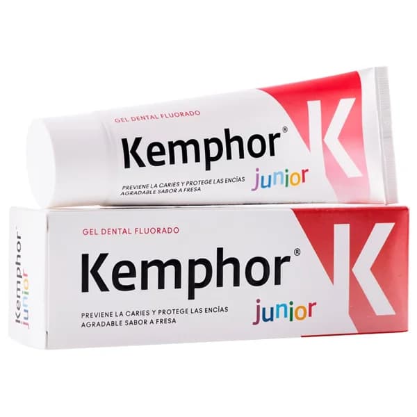 KEMPHOR Junior Pasta de dientes infantil con flúor y sabor a fresa 75 ml. - 0.08 l - Imagen del producto en Findit