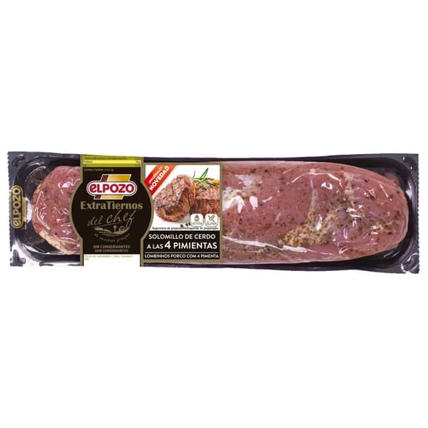 Solomillo de cerdo a las 4 pimientas, elaborado sin conservantes, gluten ni lactosa EL POZO Extratiernos del chef. - 1 ud - Imagen del producto en Findit