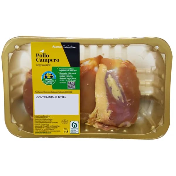 ALCAMPO CULTIVAMOS LO BUENO Contramuslos de pollo campero sin piel  Bandeja - 1 ud - Imagen del producto en Findit