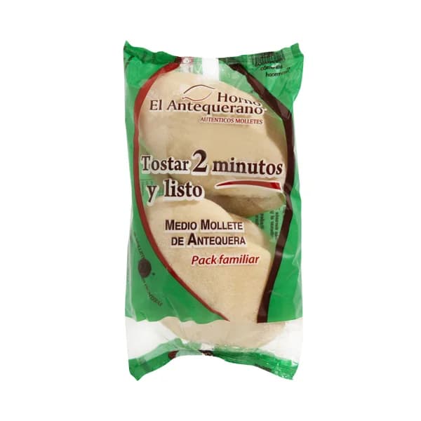 Mollete de antequera EL ANTEQUERANO, 4 uds, 130g. - 0.28 kg - Imagen del producto en Findit