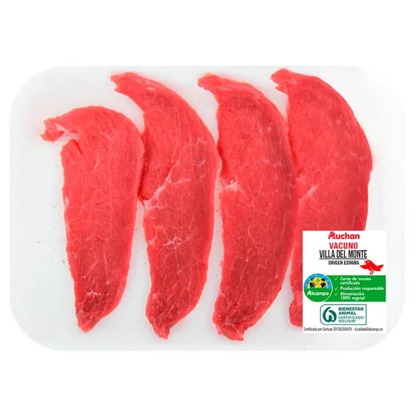 ALCAMPO CULTIVAMOS LO BUENO Filetes de 1ª A de vacuno Villa del monte, ideales placha o freir - 1 ud - Imagen del producto en Findit