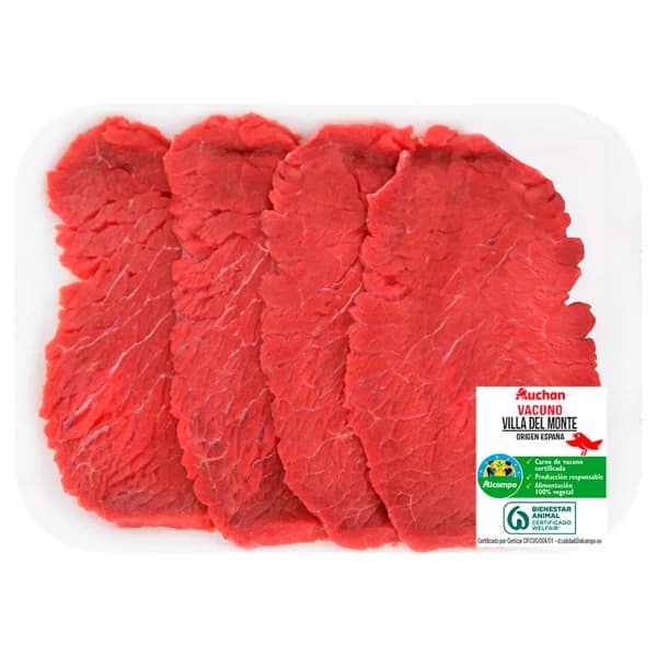 ALCAMPO CULTIVAMOS LO BUENO Filetes de 1ª A de vacuno Villa del monte, ideales para empanar o salsa - 1 ud - Imagen del producto en Findit