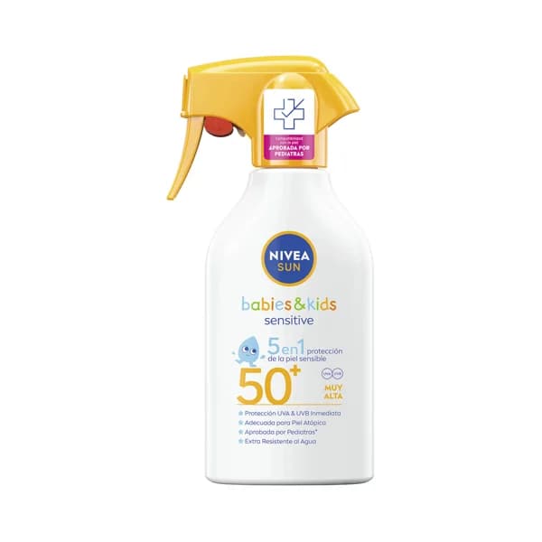 NIVEA Sun kids sensitive Spray solar extra resistente al agua y con FPS 50+ (muy alta) 270 ml. - 0.27 l - Imagen del producto en Findit