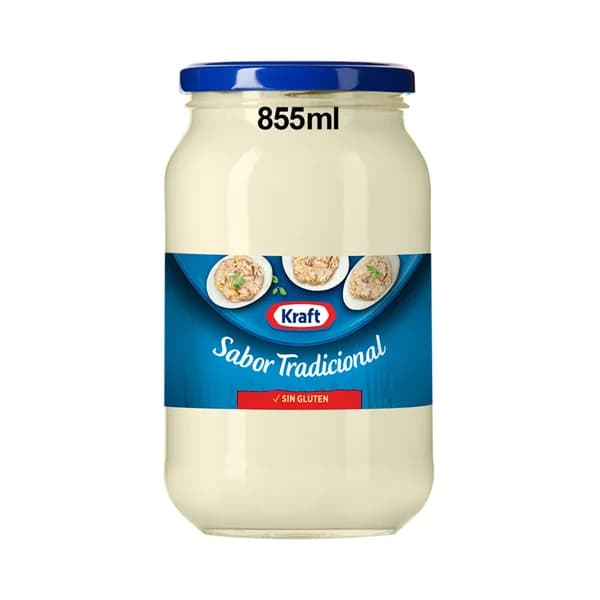 KRAFT Mayonesa fina tradicional sin gluten 855 ml. - 0.86 l - Imagen del producto en Findit