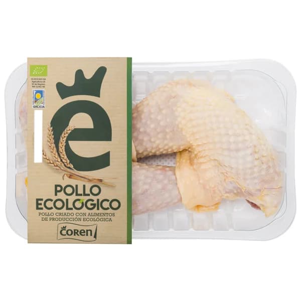 COREN Bandeja de muslos de pollo ecológicos con piel. - 1 ud - Imagen del producto en Findit