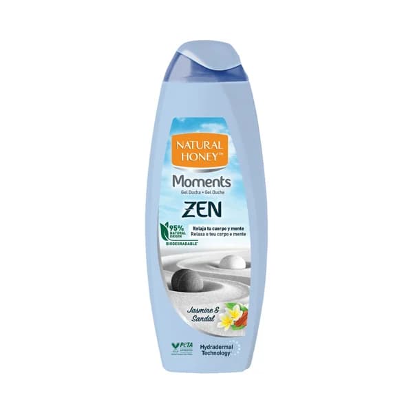 NATURAL HONEY Gel relajante para baño o ducha con aroma a jázmin y sándalo NATURAL HONEY Moments zen 600 ml. - 0.65 l - Imagen del producto en Findit