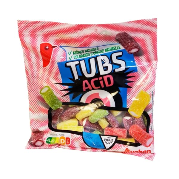 PRODUCTO ALCAMPO Gominolas tubitos ácidos fruta 200 gr. - 0.2 kg - Imagen del producto en Findit