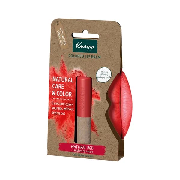 KNEIPP Balsamo labial hidratante con color, tono natural red. - 1 ud - Imagen del producto en Findit