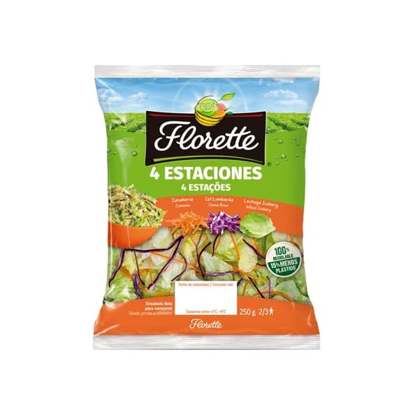 Ensalada 4 estaciones FLORETTE Bolsa de 250 g. - 0.25 kg - Imagen del producto en Findit