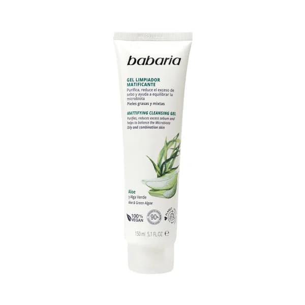 BABARIA Gel limpiador facial matificante con aloe vera y alga verde 150 ml. - 0.17 l - Imagen del producto en Findit