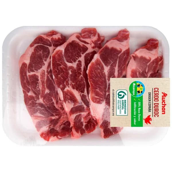 ALCAMPO CULTIVAMOS LO BUENO Chuletas de aguja de cerdo raza Duroc - 1 ud - Imagen del producto en Findit
