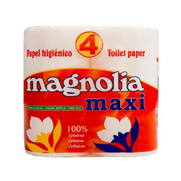 MAGNOLIA Maxi Papel higiénico de doble hoja, 100% celulosa 4 uds. - 1 ud - Imagen del producto en Findit