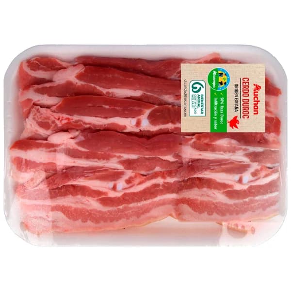 ALCAMPO CULTIVAMOS LO BUENO Filetes de panceta de cerdo raza Duroc - 1 ud - Imagen del producto en Findit
