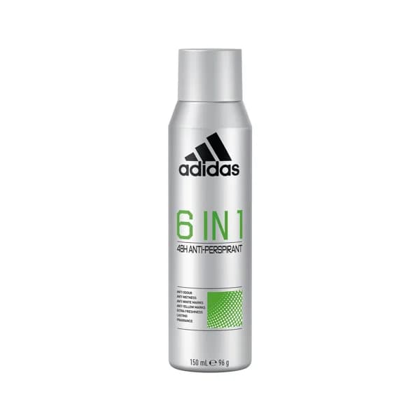 ADIDAS Desodorante en spray para hombre ADIDAS 6en1 150 ml. - 0.15 l - Imagen del producto en Findit