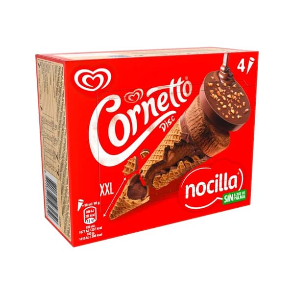 CORNETTO de Frigo cono helado sabor nocilla 4 x 90 ml. - 0.09 l - Imagen del producto en Findit