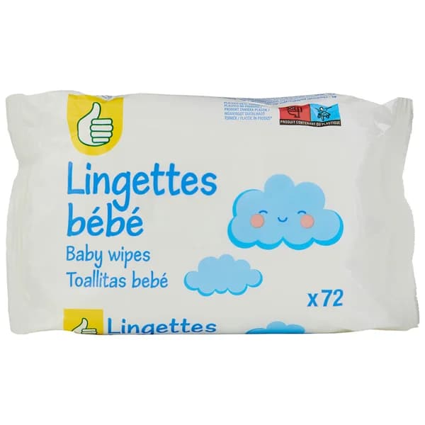 PRODUCTO ECONÓMICO ALCAMPO Toallitas húmedas para bebé 72 uds. - 1 ud - Imagen del producto en Findit