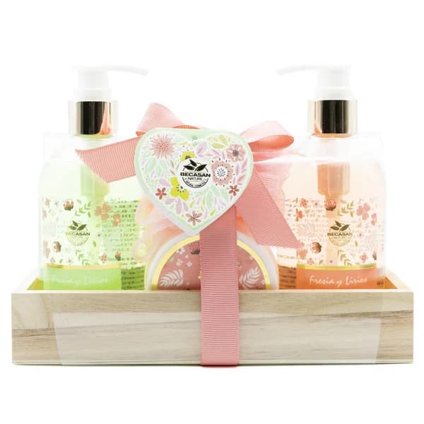 BECASAN NATURE Bandeja con productos con aroma a fresia y lirios, para la higiene personal. - 1 ud - Imagen del producto en Findit