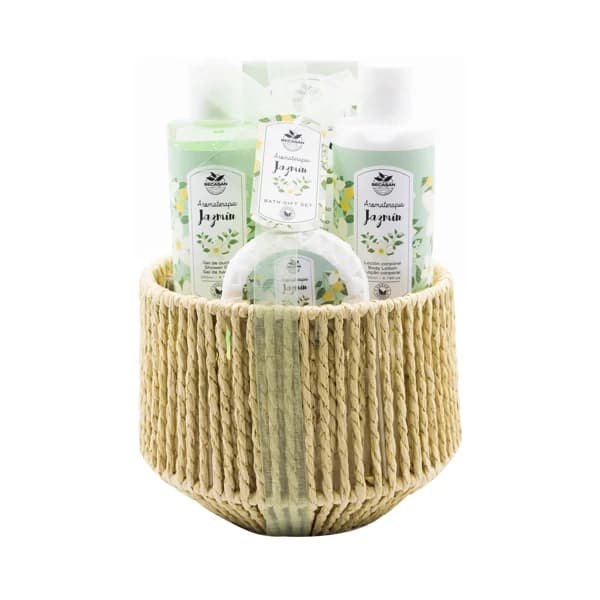 BECASAN NATURE Flor de jazmín Cesta campera con productos para el cuidado y la higiene personal. - 1 ud - Imagen del producto en Findit