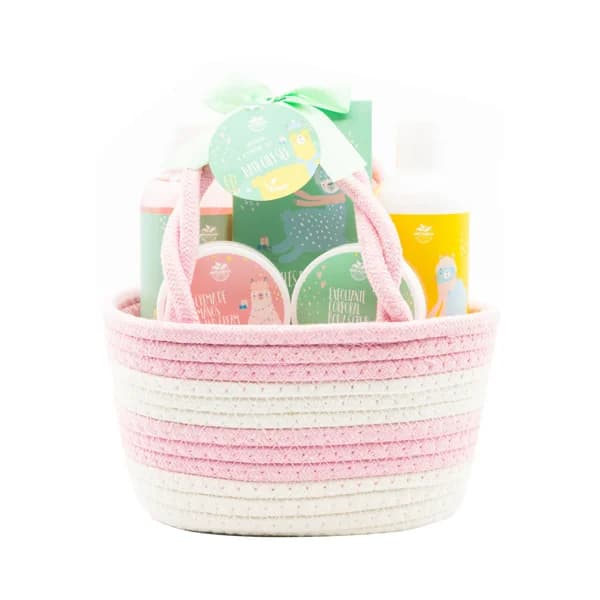 BECASAN NATURE Jazmín y aceite de almendra Cesta de tela con productos para la higiene y el cuidado personal. - 1 ud - Imagen del producto en Findit