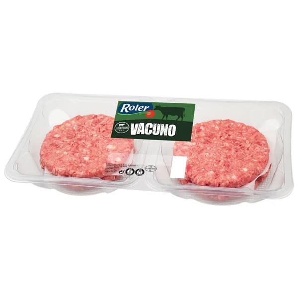 ROLER Selección Bandeja con burger meat de vacuno, elaboradas sin gluten ni lactosa 4 x 80 g. - 0.32 kg - Imagen del producto en Findit