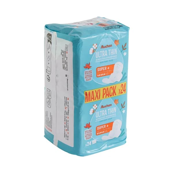Compresas super ultra finas, con alas PRODUCTO ALCAMPO 24 uds. - 1 ud - Imagen del producto en Findit