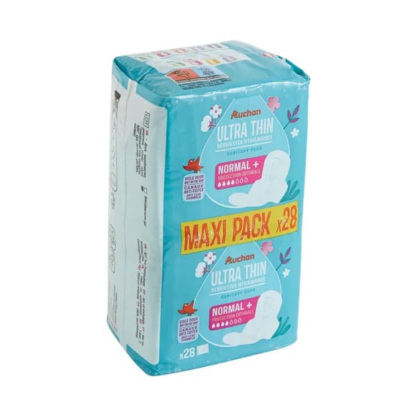 Compresas normal + ultra finas y con alas PRODUCTO ALCAMPO 28 uds. - 1 ud - Imagen del producto en Findit