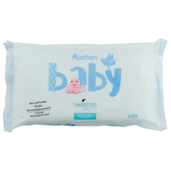 PRODUCTO ALCAMPO Baby Toallitas húmedas para bebé con un 99% de agua 64 uds. - 1 ud - Imagen del producto en Findit