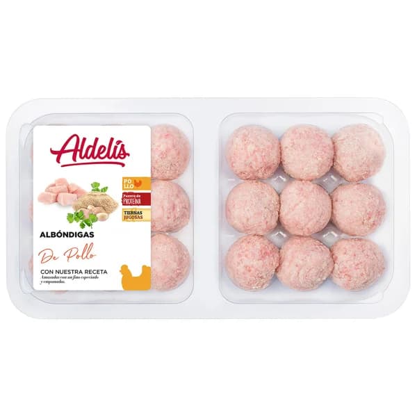 Bandejas de albóndigas caseras de pollo ALDELÍS - 0.42 kg - Imagen del producto en Findit
