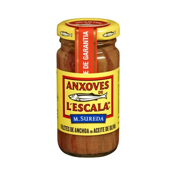 L'ESCALA Filetes de anchoa en aceite de oliva L'ESCALA bote de 100 g. - 0.06 kg - Imagen del producto en Findit