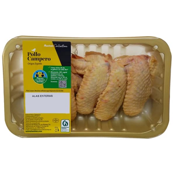 ALCAMPO CULTIVAMOS LO BUENO Alitas de pollo campero enteras  Bandeja - 1 ud - Imagen del producto en Findit