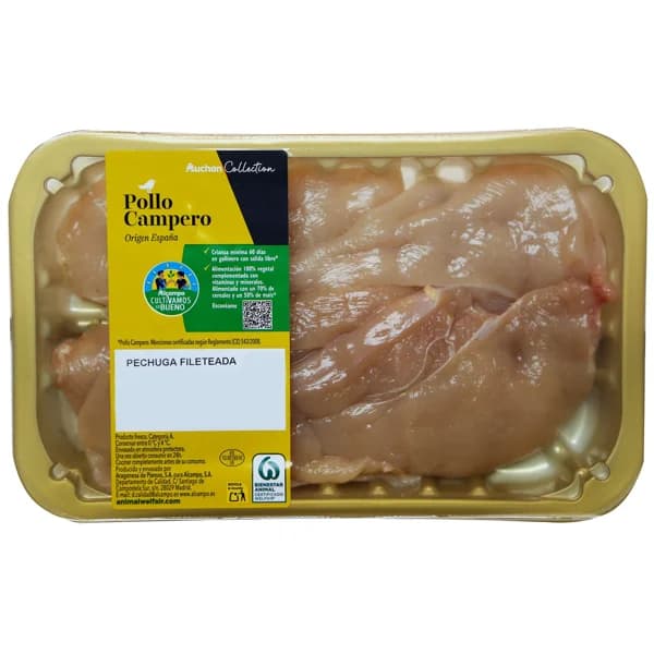 ALCAMPO CULTIVAMOS LO BUENO  Pechuga de pollo campero fileteada Bandeja. - 1 ud - Imagen del producto en Findit