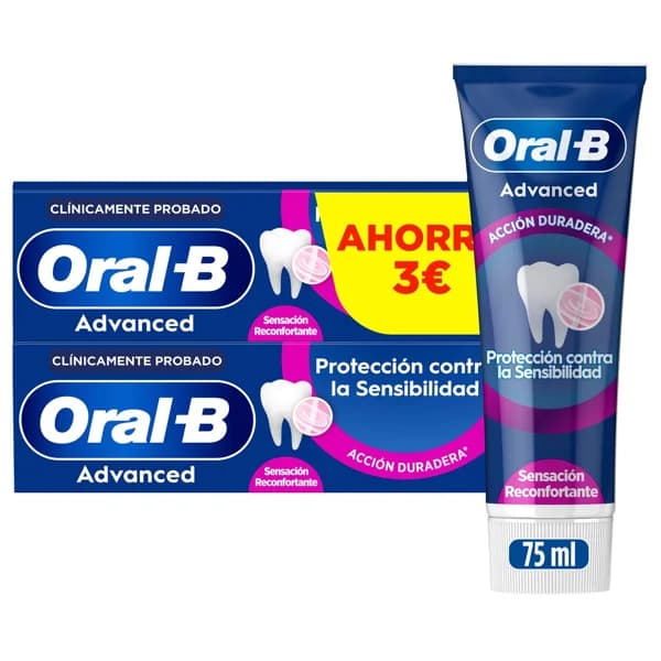 ORAL-B Advanced Pasta de dientes contra la sensibilidad dental, acción reconfortante 2 x 75 ml. - 0.15 l - Imagen del producto en Findit