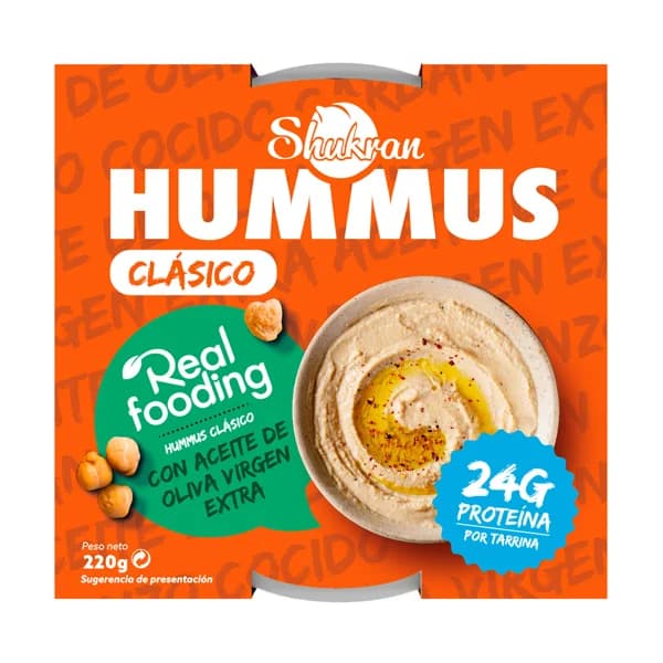 TASTE SHUKRAN Hummus tradicional, elaborado con aceite de oliva 220 g. - 0.22 kg - Imagen del producto en Findit